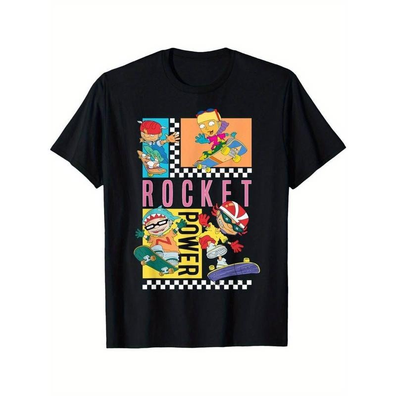 [100% Cotton] Checkerboard Rocket Power Grid Design T-Shirt, Men's crew neck T-shirt Hoodie, Sweatshirt | HypeCrazeTee.com