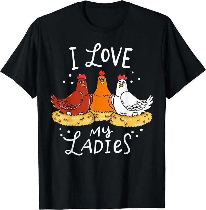 [100% Cotton] Chicken Chicks Eggs Farmer Funny Gift Womens T-Shirt Hoodie, Sweatshirt | HypeCrazeTee.com