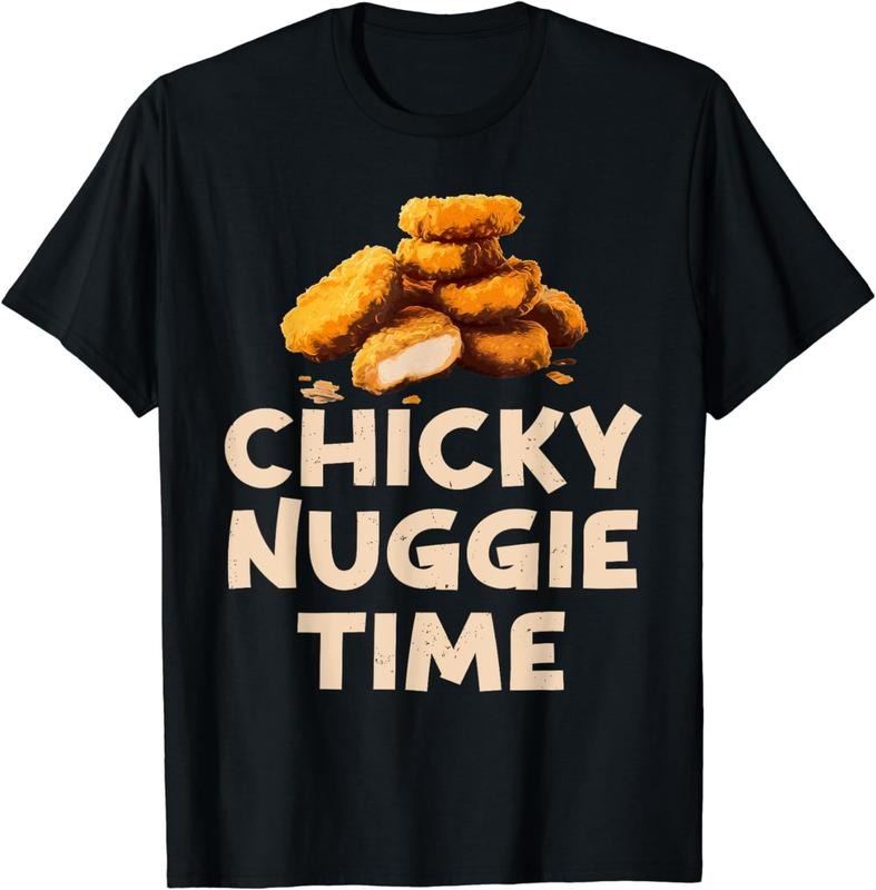 [100% Cotton] Chicky Nuggie Time Ideas For Fast Food Lovers Chicken Nugget T-Shirt Hoodie, Sweatshirt | HypeCrazeTee.com