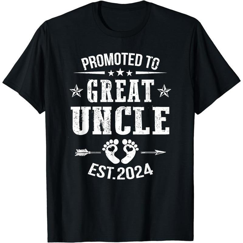 [100% Cotton] Cotton Short Sleeve Promoted To Great Uncle Est 2024 Soon To Be Uncle T-Shirt for Men Women Hoodie, Sweatshirt
