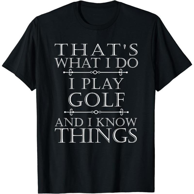 [100% Cotton] Cotton Short Sleeve That's What I Do I Play Golf Shirt Funny Golfer Golfing Tee for Men Women Hoodie,...