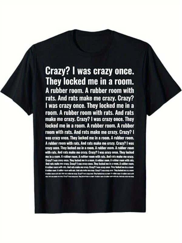 [100% Cotton] Crazy? I Was Crazy Once. Trending Meme T-Shirt, Black, 100% Cotton, Gift for Men Dad Friends Hoodie, Sweatshirt