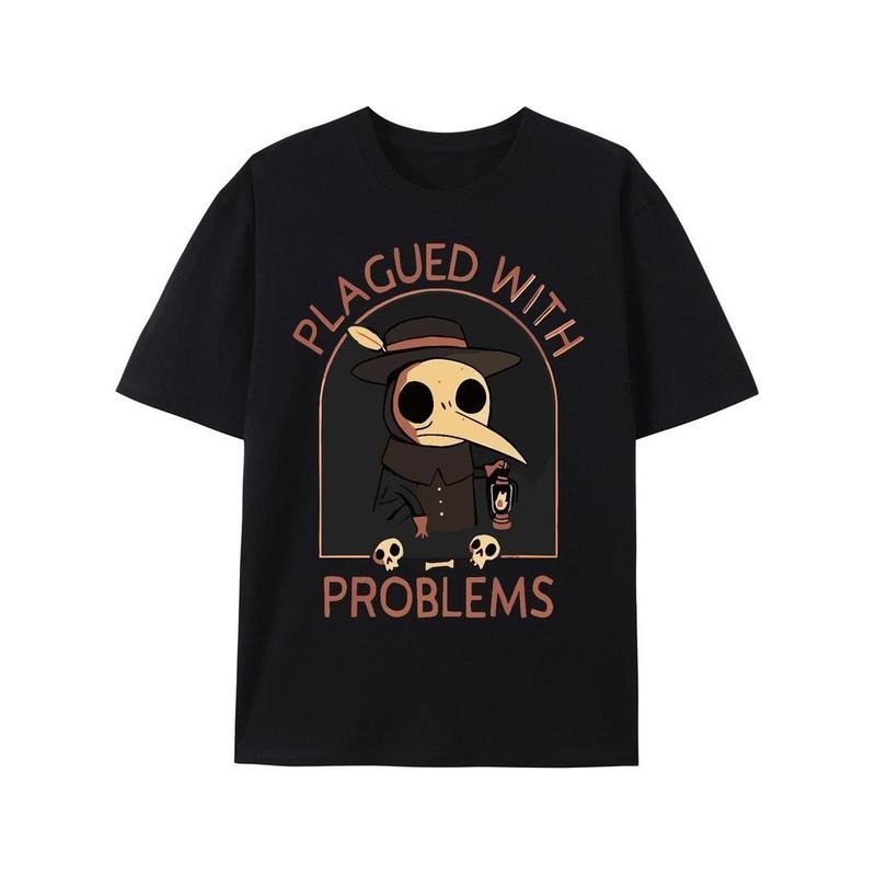 [100% Cotton] Crew Neck Cartoon Letter Print Summer Short Sleeve Sports T-Shirts, Hoodie, Sweatshirt