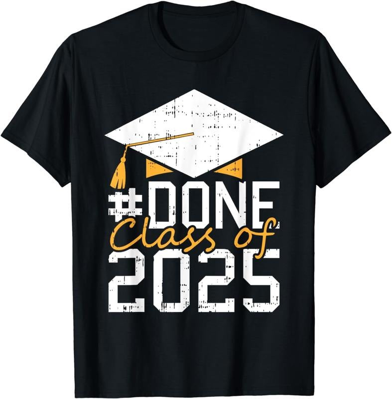 [100% Cotton] Done Class Of 2025 Graduation Graduate Men Women Kids T-Shirt Hoodie, Sweatshirt | HypeCrazeTee.com