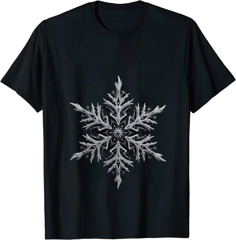 [100% Cotton] Elegant Metallic Snowflake Winter Wonderland T-Shirt For Men And Women Hoodie, Sweatshirt | HypeCrazeTee.com