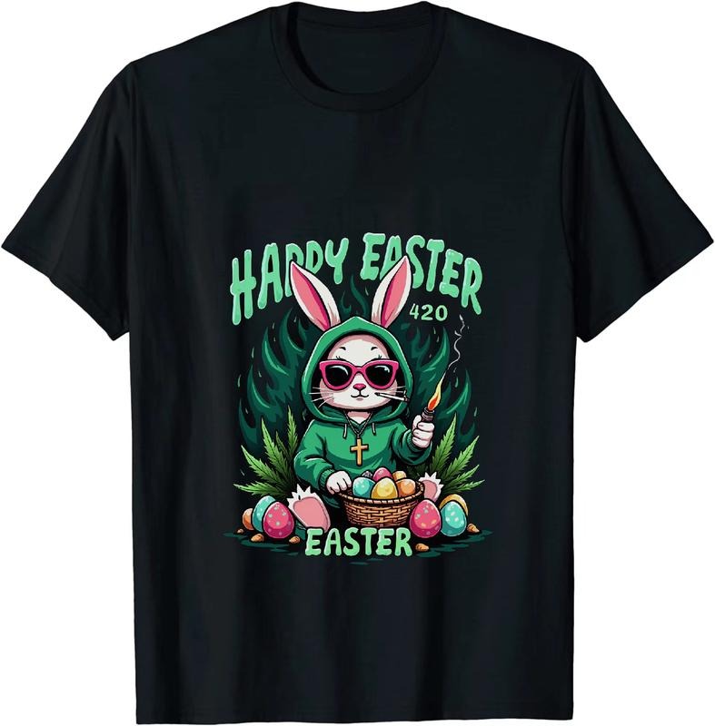 [100% Cotton] Entertainment Titan Easter 420 T - Shirt With Bunny And Basket Hoodie, Sweatshirt | HypeCrazeTee.com