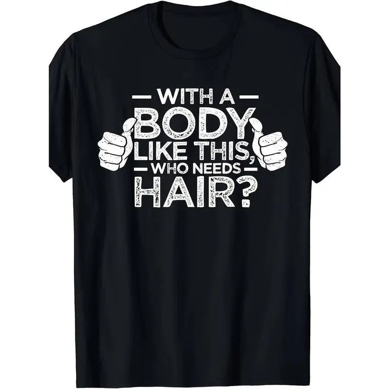 [100% Cotton] Funny Bald Men Graphic Tee - Humorous Dad Gift T-Shirt for Bald Guys Hoodie, Sweatshirt | HypeCrazeTee.com