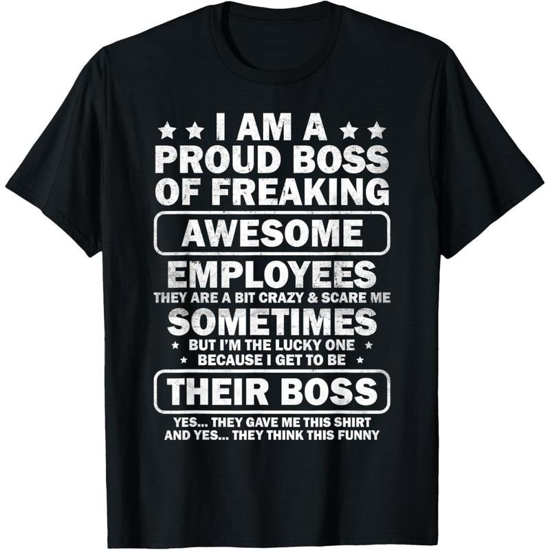 [100% Cotton] Funny Proud Boss Employee Appreciation Office Men Funny Boss T-Shirt Hoodie, Sweatshirt | HypeCrazeTee.com