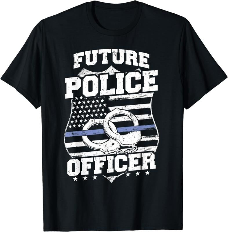 [100% Cotton] Future Police Officer Cop Blue Line T-Shirt Hoodie, Sweatshirt | HypeCrazeTee.com