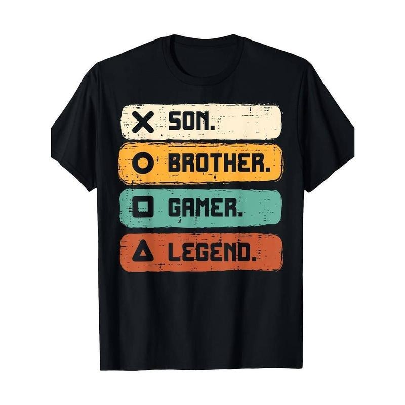 [100% Cotton] Gamer T-Shirt for Son, Brother, Teens, and Boys - Gaming Men's T-Shirts with Fun Design