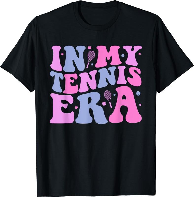 [100% Cotton] Groovy In My Tennis Era Funny Retro Tennis Player Sport T-Shirt Hoodie, Sweatshirt | HypeCrazeTee.com