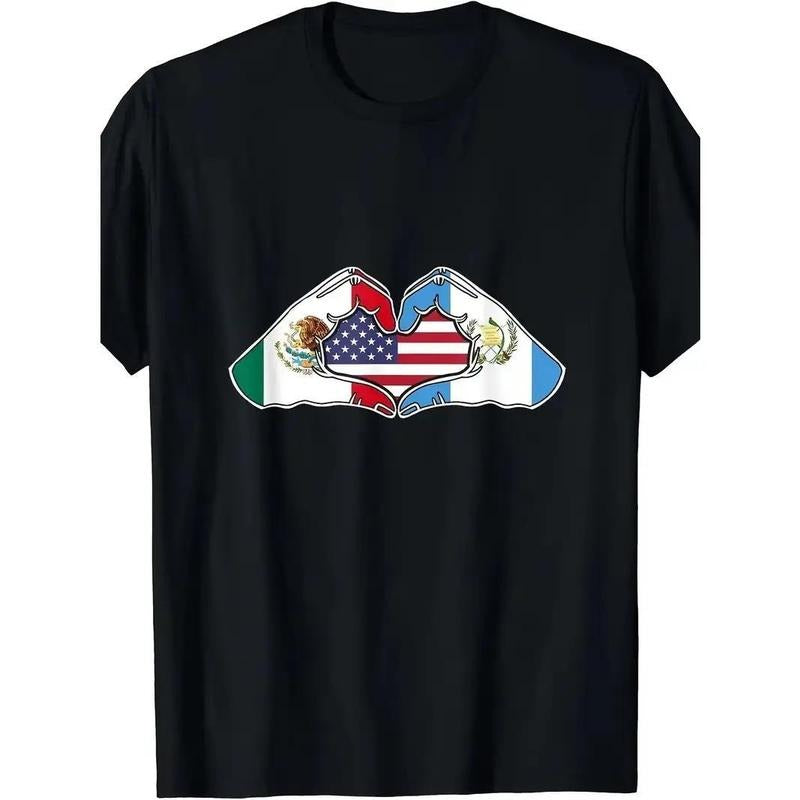 [100% Cotton] Heart Hands Mexico, Guatemala And The USA. T-Shirt Hoodie, Sweatshirt | HypeCrazeTee.com