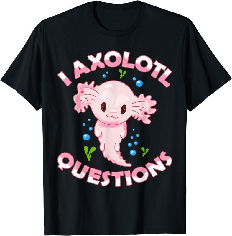 [100% Cotton] I Axolotl Questions Axolotl Girls Boys Youth Outfit T-Shirt Hoodie, Sweatshirt | HypeCrazeTee.com