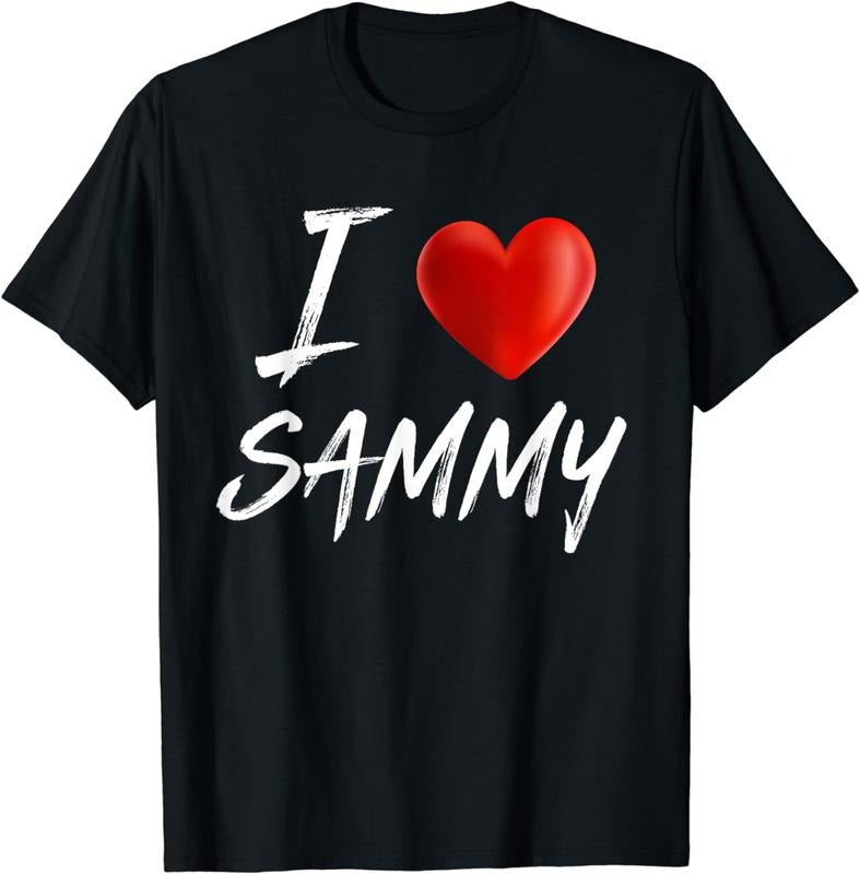 [100% Cotton] I Love Heart SAMMY Family Name T Shirt Hoodie, Sweatshirt | HypeCrazeTee.com