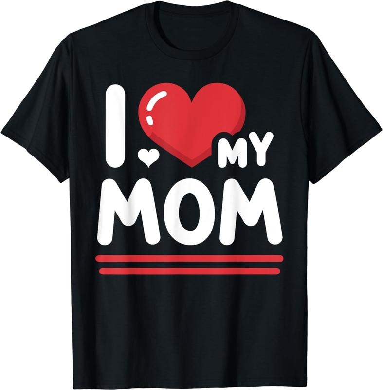 [100% Cotton] I Love My Mom Heart T-Shirt Hoodie, Sweatshirt | HypeCrazeTee.com