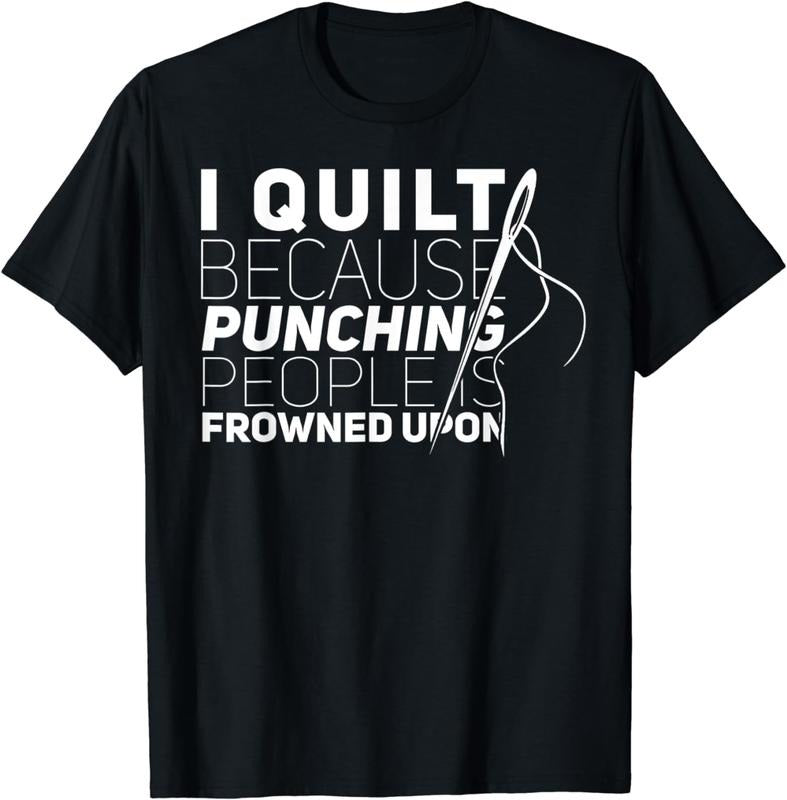 [100% Cotton] I Quilt Because Funny Gift T-Shirt Hoodie, Sweatshirt | HypeCrazeTee.com