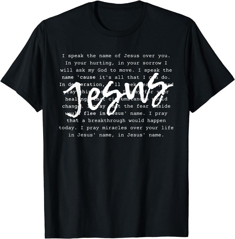 [100% Cotton] I Speak The Name Of Jesus Vintage Christian Faith Prayer T-Shirt Hoodie, Sweatshirt | HypeCrazeTee.com