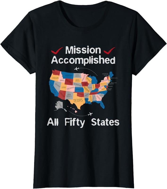 [100% Cotton] I did it! Visit all 50 USA states design Road Trip Vacation T-Shirt Hoodie, Sweatshirt | HypeCrazeTee.com