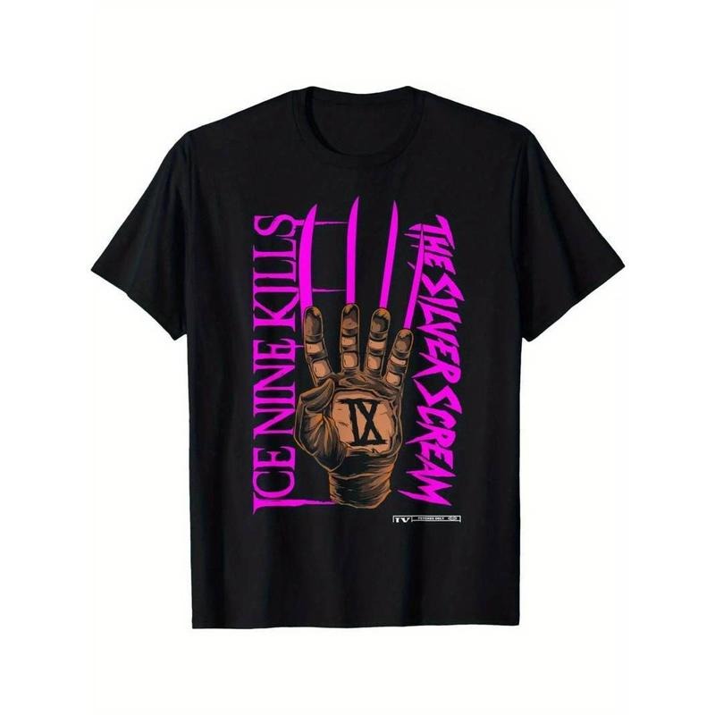 [100% Cotton] Ice Nine Kills The Sliver Scream Halloween T-Shirt Men's Crew Neck Shirt Summer Hoodie, Sweatshirt