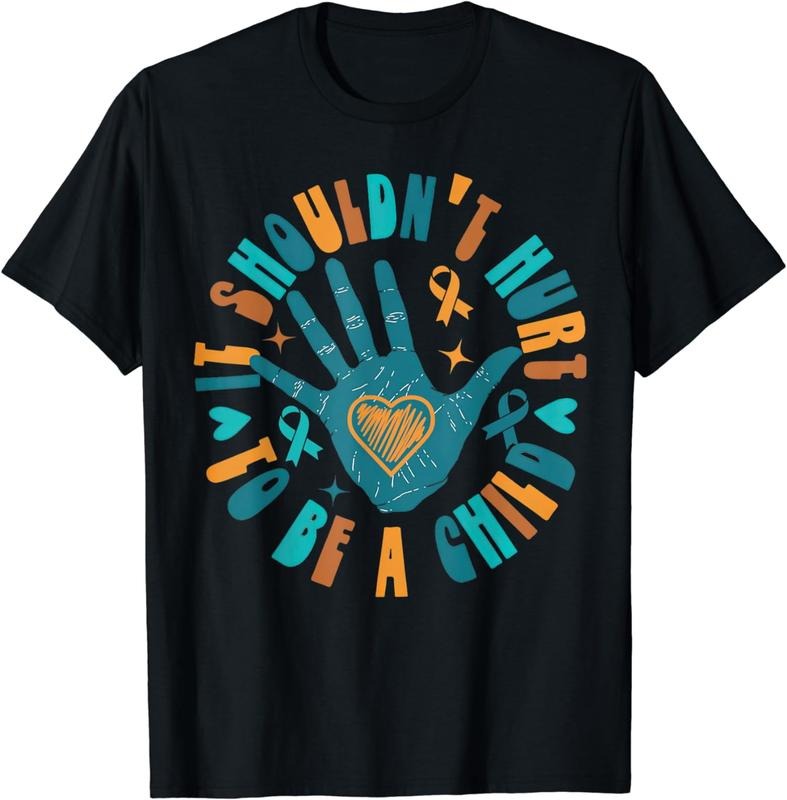 [100% Cotton] It Shouldn't Hurt To Be A Child Child Abuse Awareness T-Shirt Hoodie, Sweatshirt | HypeCrazeTee.com