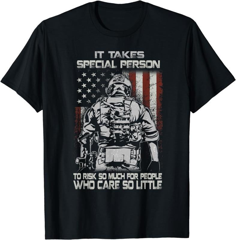 [100% Cotton] It Takes Special Person To Risk So Much Veteran T-Shirt Hoodie, Sweatshirt | HypeCrazeTee.com