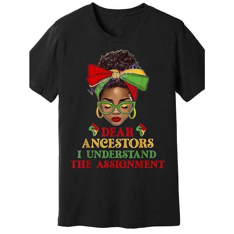 [100% Cotton] Juneteenth 1865 Inspired Black Woman Afro Messy Bun Graphic T-Shirt Hoodie, Sweatshirt | HypeCrazeTee.com