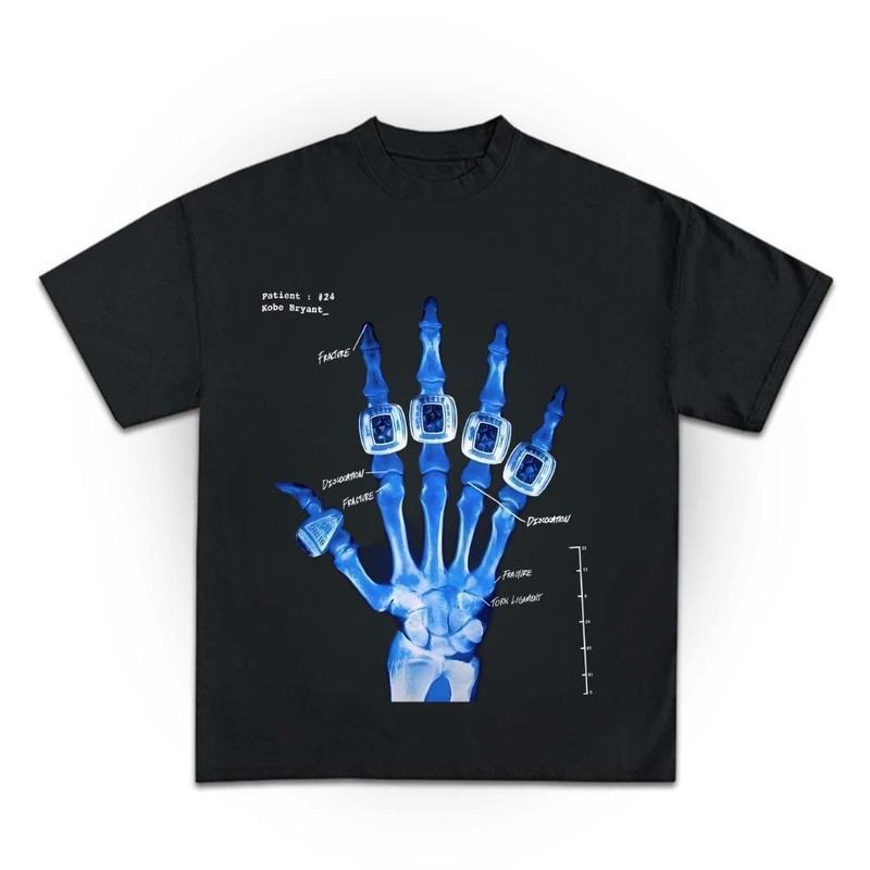 [100% Cotton] Kobe Bryant Broken Not Beaten X Ray Rings Blue Vintage Bootleg Graphic T Shirt Streetwear BLUE Hoodie,...