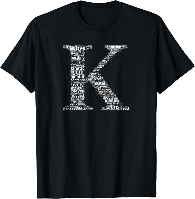 [100% Cotton] Letter K Words Cloud T-Shirts Hoodie, Sweatshirt | HypeCrazeTee.com