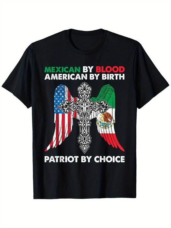 [100% Cotton] Lightweight Design, Patriotic Mexican-American Heritage T-Shirt Hoodie, Sweatshirt | HypeCrazeTee.com