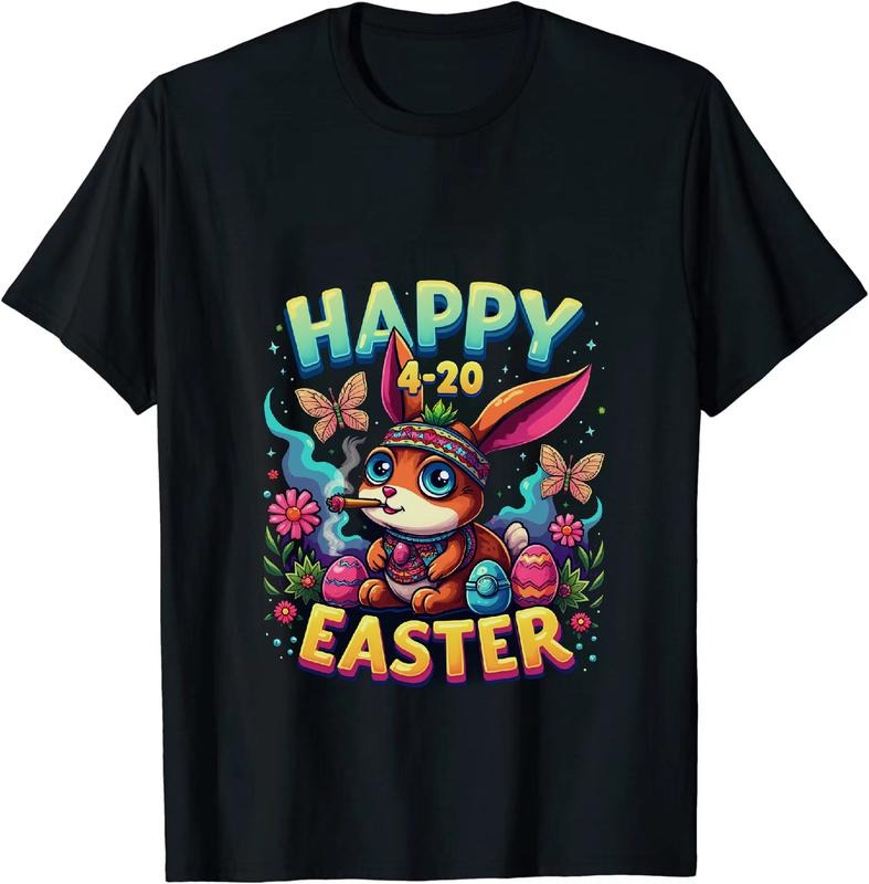 [100% Cotton] Marquessly Happy 4 - 20 Easter T - Shirt With Bunny And Festive Spirit Hoodie, Sweatshirt | HypeCrazeTee.com