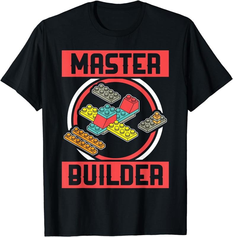 [100% Cotton] Master Builder Kids Building Blocks Birthday Bricks Boy Gift T-Shirt Hoodie, Sweatshirt | HypeCrazeTee.com