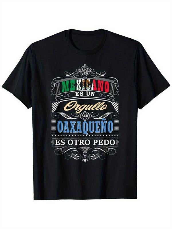 [100% Cotton] Oaxaca Mexico 100% Pure Cotton Soft Touch Casual Round Neck Vibrant Letter Print 180g Fabric Weight Regular Fit T-Shirts, Hoodie, Sweatshirt