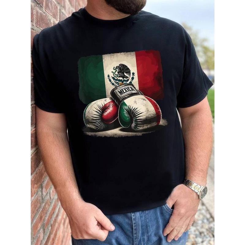 [100% Cotton] Men's Retro Mexico Boxing Cotton Print T-Shirt Hoodie, Sweatshirt | HypeCrazeTee.com