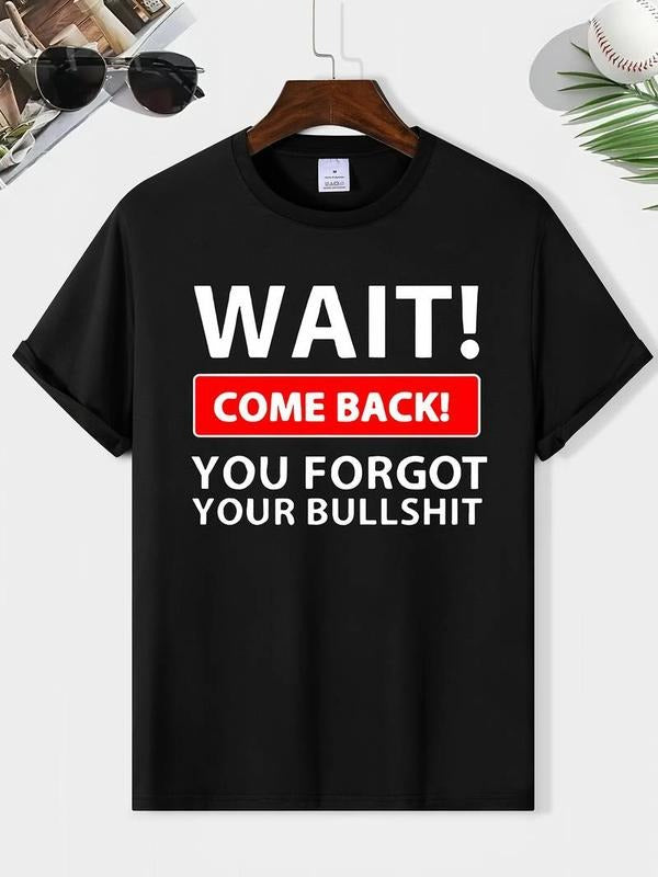 [100% Cotton] Mens Trendy Bullshit Print T-Shirt - Stylish Round Neck Hoodie, Sweatshirt | HypeCrazeTee.com