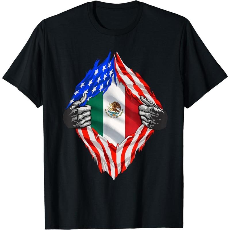 [100% Cotton] Modern Mexican Flag Cultural Pride Style T-Shirt Hoodie, Sweatshirt | HypeCrazeTee.com