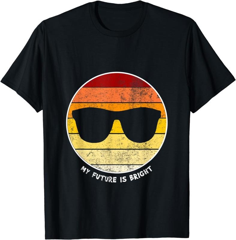 [100% Cotton] My Future Is Bright Retro Vintage Sunset T-Shirt Hoodie, Sweatshirt | HypeCrazeTee.com
