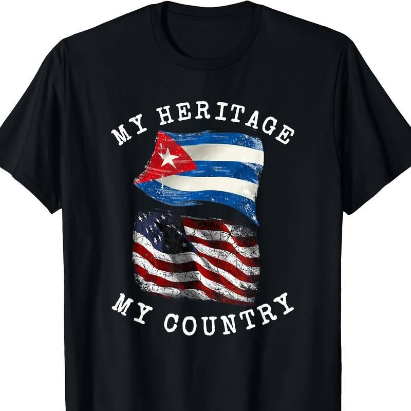 [100% Cotton] My Heritage My Country" Cuban American Pride 100% Cotton T-Shirts, Hoodie, Sweatshirt