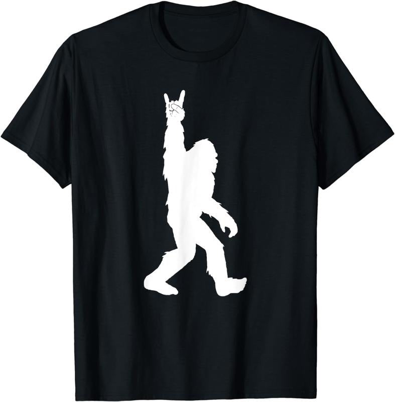 [100% Cotton] Mysterious Bigfoot Peace Sign Hiking Legend T-Shirt Hoodie, Sweatshirt | HypeCrazeTee.com