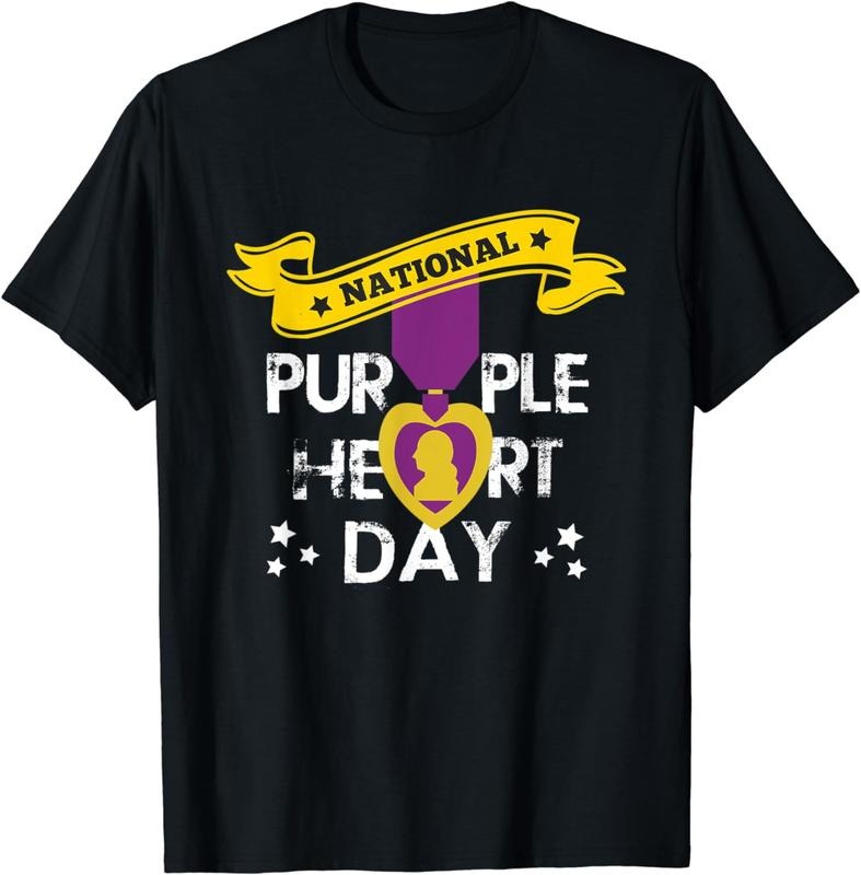 [100% Cotton] National Purple Heart Day Men Women T Shirt Hoodie, Sweatshirt | HypeCrazeTee.com
