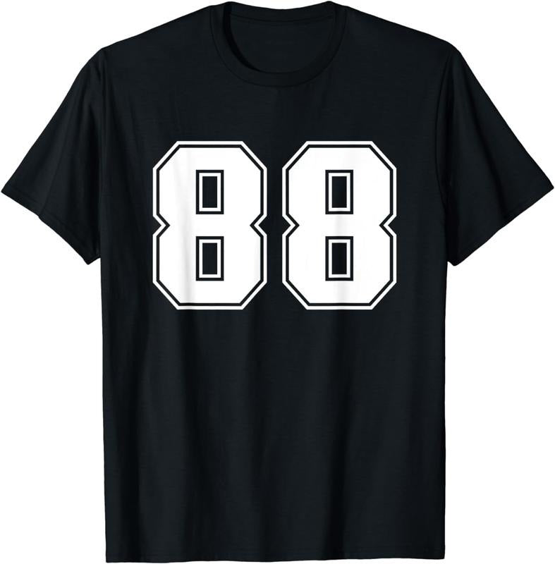 [100% Cotton] Number #88 Sports Jersey Lucky Number T-Shirt Hoodie, Sweatshirt | HypeCrazeTee.com