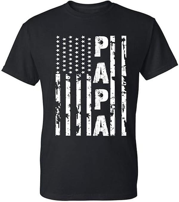 [100% Cotton] Papa Vintage American Flag Men's T-Shirt Hoodie, Sweatshirt | HypeCrazeTee.com