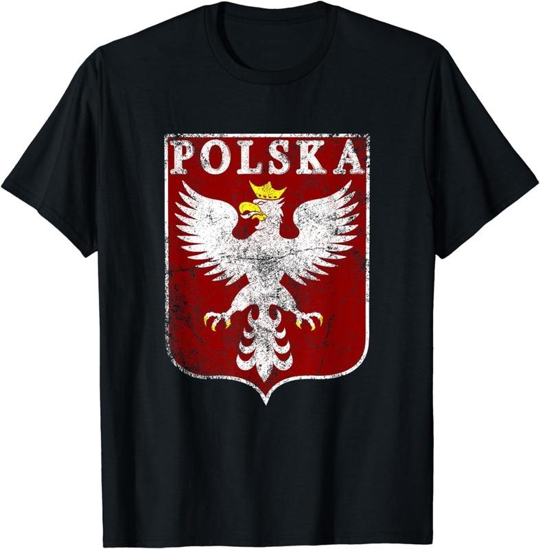[100% Cotton] Polish Eagle Polish Crest Vintage Polska Eagle Poland T-Shirt Hoodie, Sweatshirt | HypeCrazeTee.com