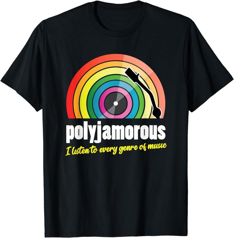 [100% Cotton] Polyjamorous I listen to every genre of Music T-Shirt Hoodie, Sweatshirt | HypeCrazeTee.com