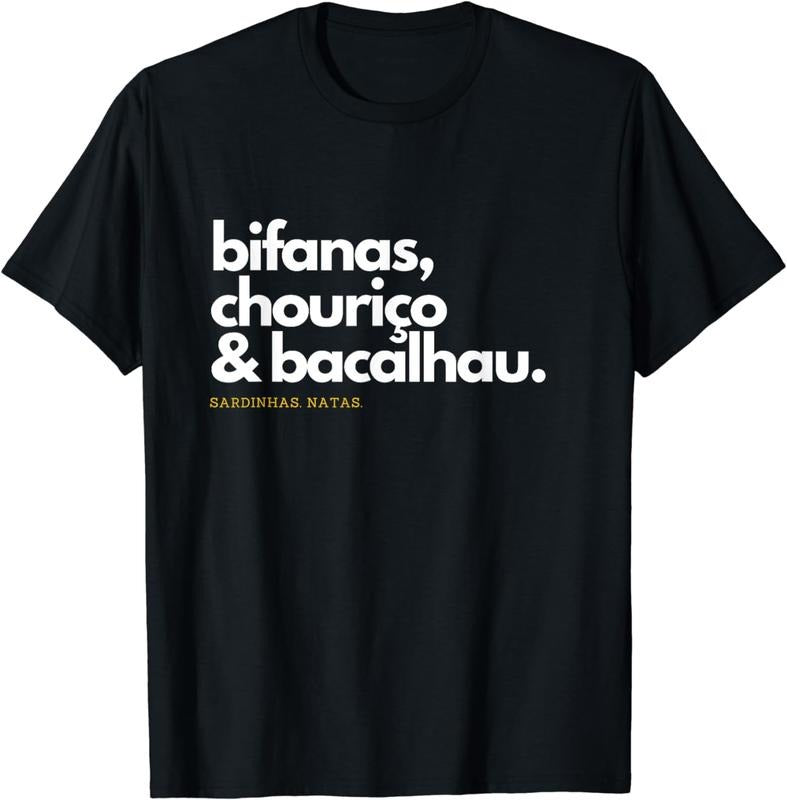 [100% Cotton] Portugal Food Shirt, Bifanas, Chourico, Bacalhau, Portuguese T-Shirt Hoodie, Sweatshirt | HypeCrazeTee.com