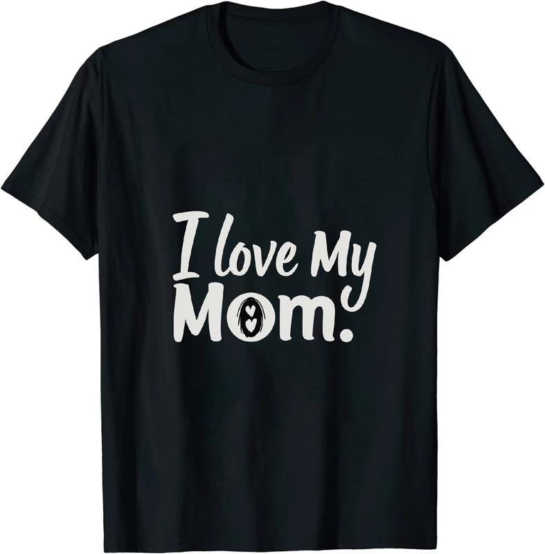 [100% Cotton] Pure Mom - Affection T - Shirt I Love My Mom for Family