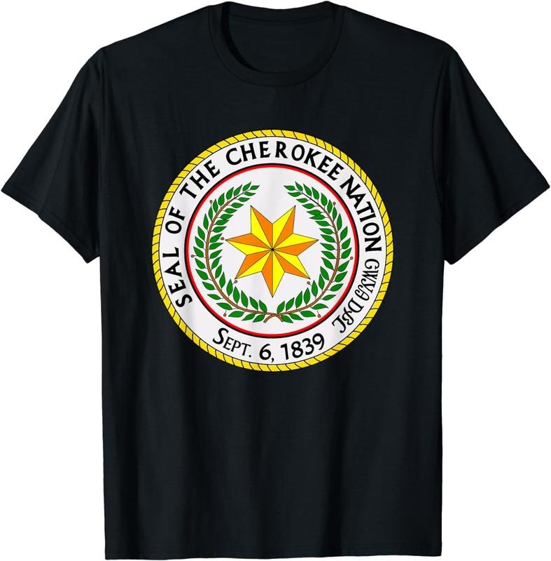 [100% Cotton] Seal of the Cherokee Nation Cherokee Native American Pride T-Shirt Hoodie, Sweatshirt | HypeCrazeTee.com