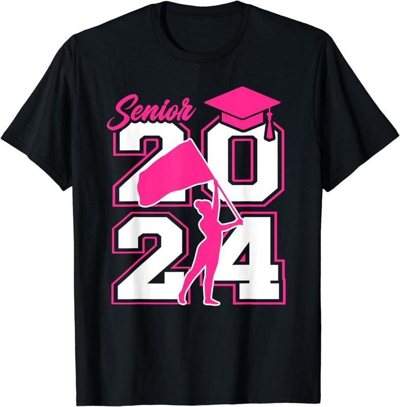 [100% Cotton] Senior Color Guard 2024 Class Of 2024 Color Guard Senior T-Shirt Hoodie, Sweatshirt | HypeCrazeTee.com