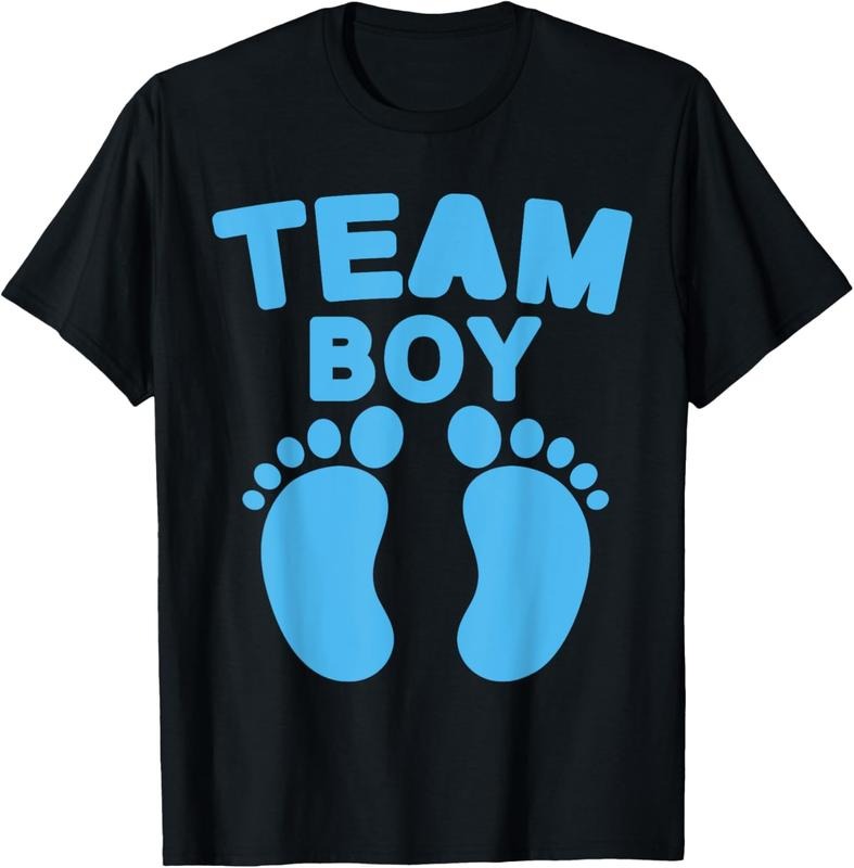 100% Cotton  Shower Team Boy  Party Footprints Gender Reveal T-Shirt Hoodie, Sweatshirt | HypeCrazeTee.com