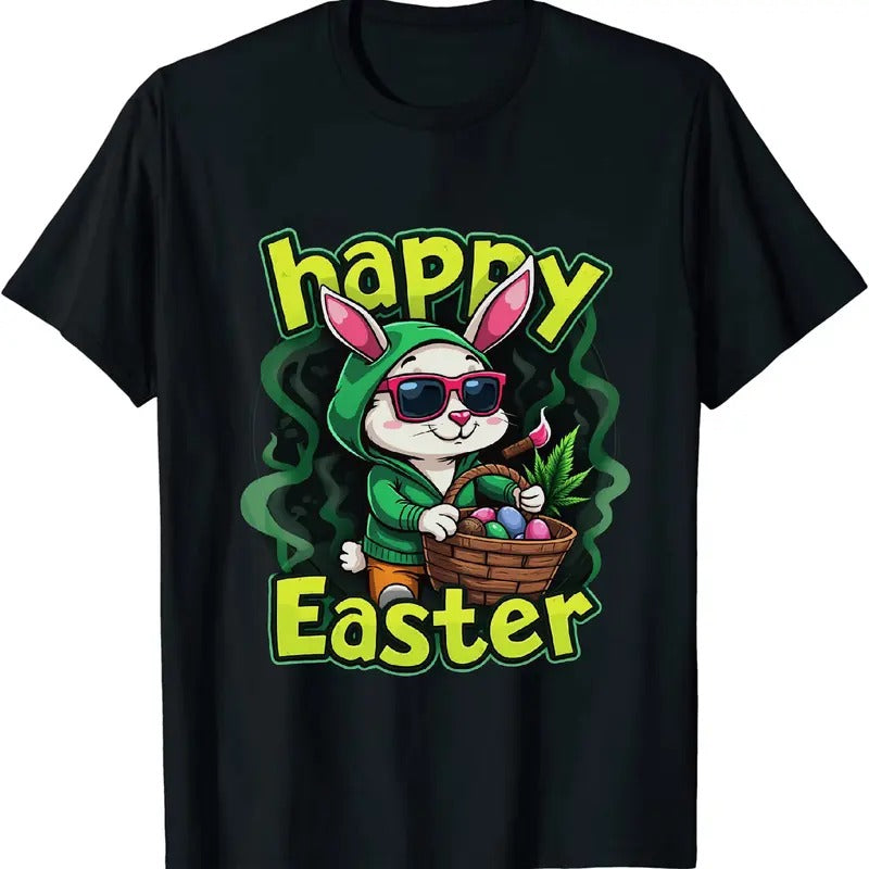 [100% Cotton] Sick Mega 420 Easter T - Shirt Bunny Image Hoodie, Sweatshirt | HypeCrazeTee.com