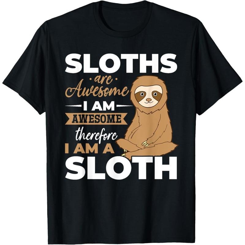 [100% Cotton] Sloth Animals Sloths Are Awesome T Shirtstyle{N002}2 T-Shirts, Hoodie, Sweatshirt